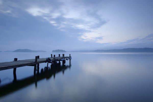 PHOTOWALL / Wooden Pier in Still Lake (e40651) | 輸入壁紙専門店