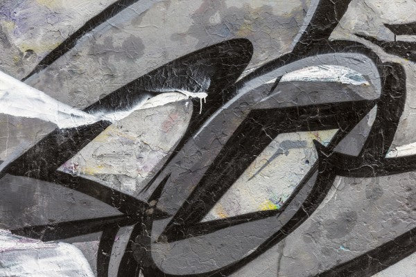 PHOTOWALL / Grey Graffiti Detail (e40669)