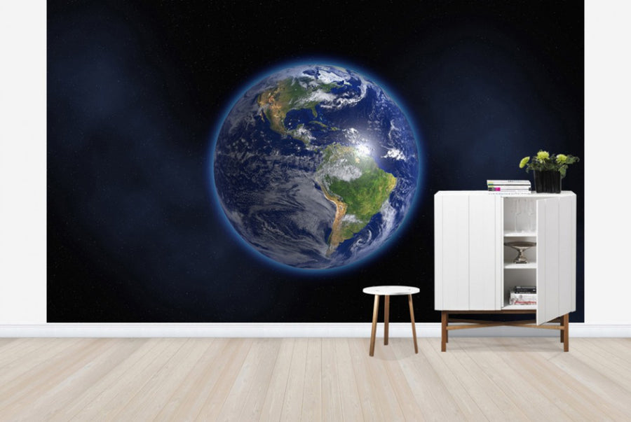 PHOTOWALL / Glowing Earth floating in Space (e40622)