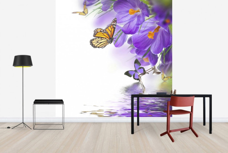 PHOTOWALL / Butterfly Spring Crocuses (e40592)