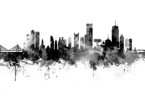 PHOTOWALL / Boston Massachusetts Skyline Black (e30495)