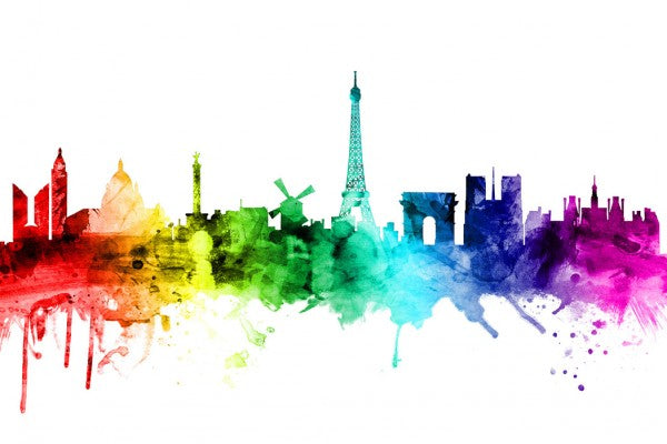 PHOTOWALL / Paris Skyline Rainbow (e30505) | 輸入壁紙専門店