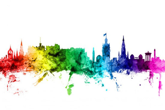 PHOTOWALL / Edinburgh Skyline Rainbow (e30509)