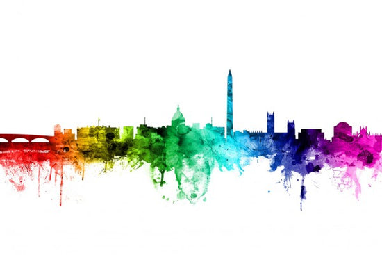 PHOTOWALL / Washington DC Skyline Rainbow (e30510)