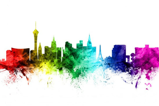 PHOTOWALL / Las Vegas Skyline Rainbow (e30511)