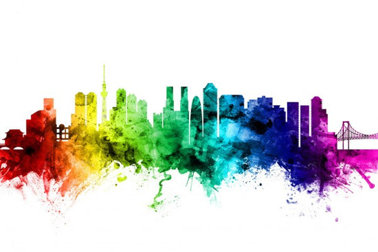 PHOTOWALL / Tokyo Skyline Rainbow (e30514)