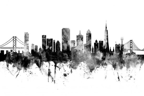 PHOTOWALL / San Francisco City Skyline Black (e30560)