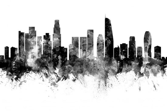 PHOTOWALL / Los Angeles California Skyline Black 2 (e30569)