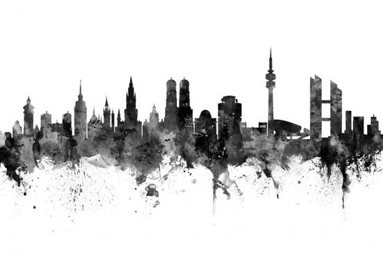 PHOTOWALL / Munich Skyline Black (e30571)