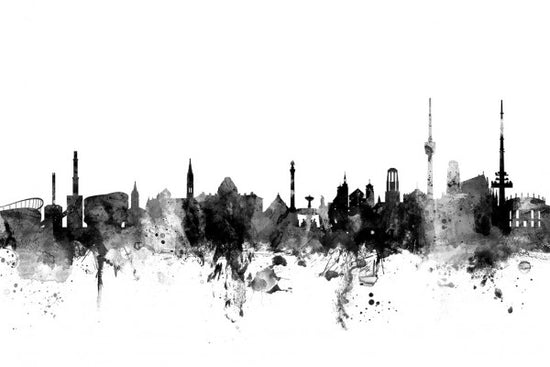 PHOTOWALL / Stuttgart Skyline Black (e30575)