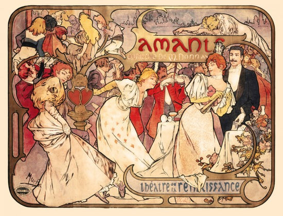 PHOTOWALL / Alphonse Mucha - Amants Colour Litho (e31026)