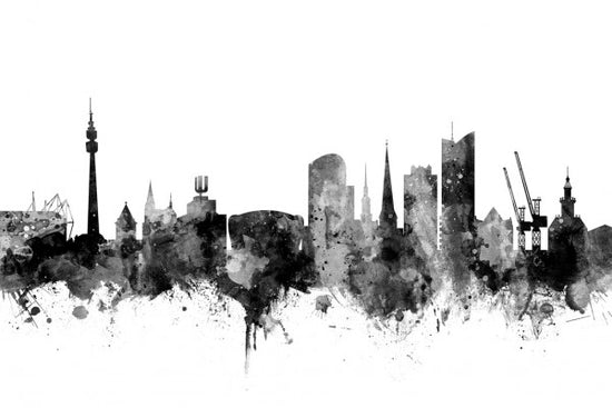 PHOTOWALL / Dortmund Skyline Black (e50133)
