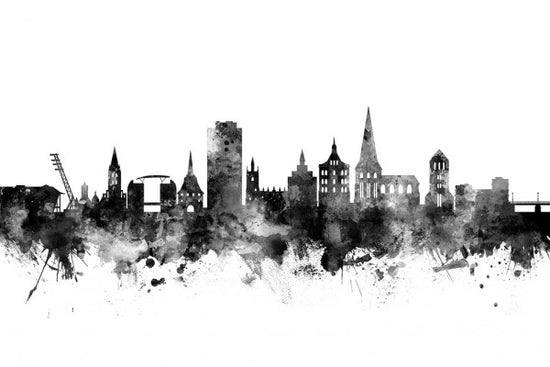 PHOTOWALL / Rostock Skyline Black (e50159)