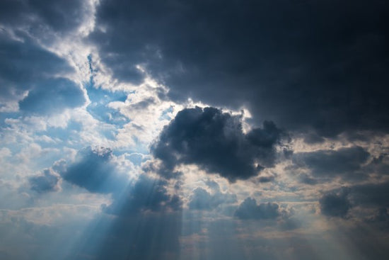 PHOTOWALL / Cloudy Sky with Sunbeams (e310530)