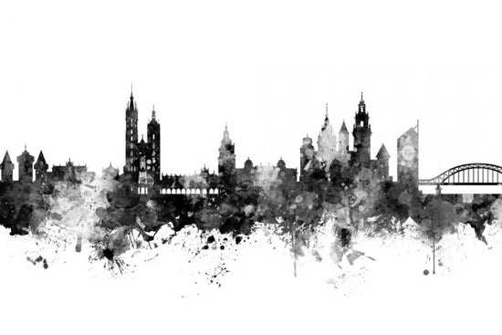 PHOTOWALL / Krakow Poland Skyline Black (e310701)
