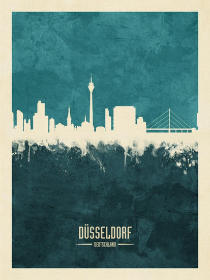 PHOTOWALL / Dusseldorf Germany Skyline Blue (e310718)