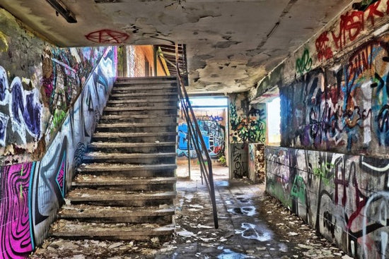 PHOTOWALL / Abandoned Building Staircase (e310796)
