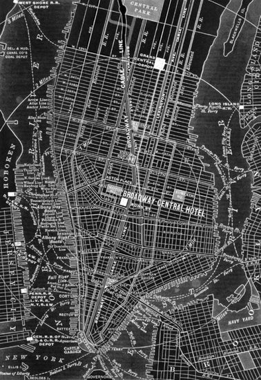 PHOTOWALL / Broadway Central NYC Map (e311339)