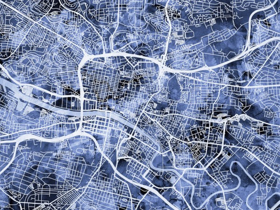 PHOTOWALL / Glasgow Street Map (e311383)