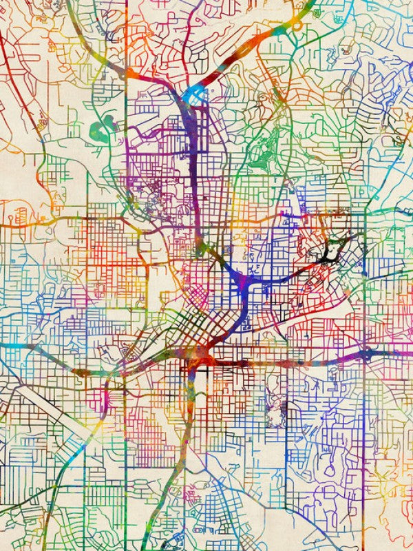 PHOTOWALL / Atlanta Georgia City Map (e311403)
