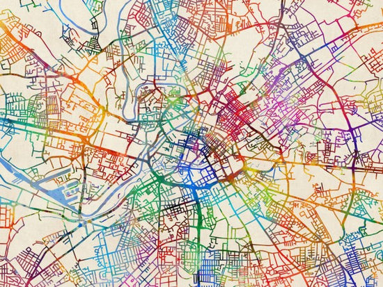PHOTOWALL / Manchester England Street Map (e311415)