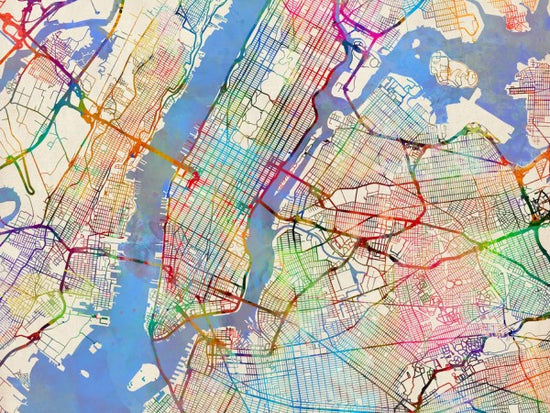 PHOTOWALL / New York City Street Map (e311421)