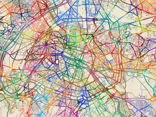 PHOTOWALL / Paris France Street Map (e311422)