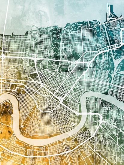PHOTOWALL / New Orleans City Street Map (e311450)
