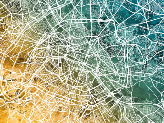 PHOTOWALL / Paris France City Street Map (e311456)