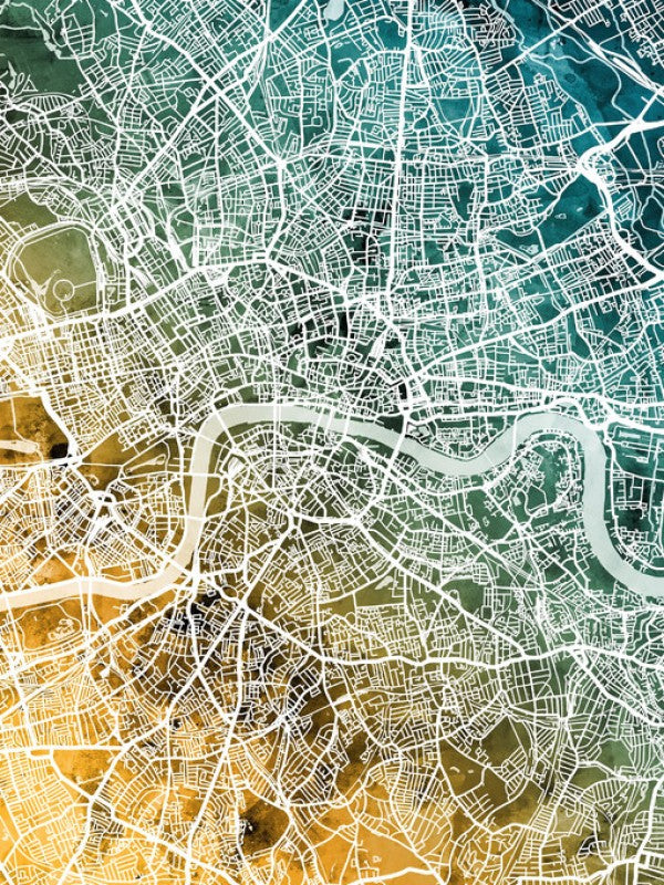PHOTOWALL / London England Street Map (e311461)