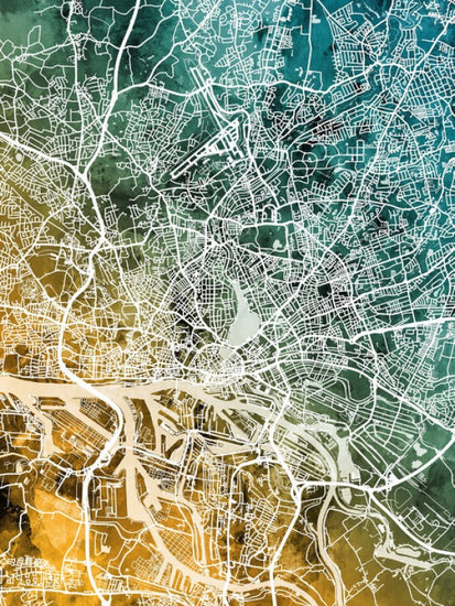 PHOTOWALL / Hamburg Germany City Map (e311467)