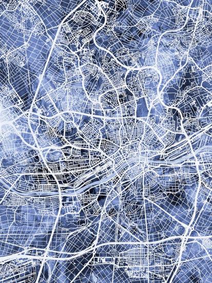 PHOTOWALL / Frankfurt Germany City Map (e311549)