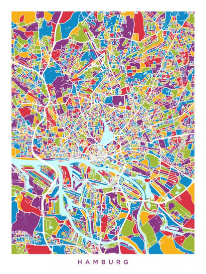 PHOTOWALL / Hamburg Germany City Map (e311564)