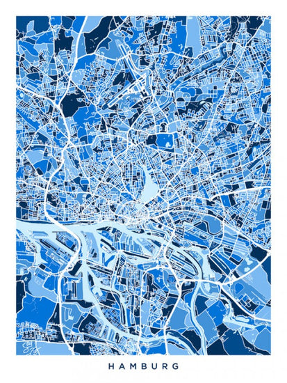PHOTOWALL / Hamburg Germany City Map (e311565)