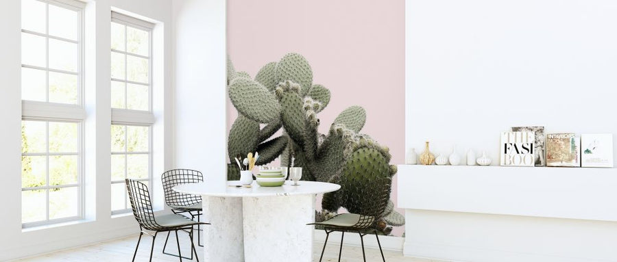 PHOTOWALL / Cactus Light Pink Background (e313615)