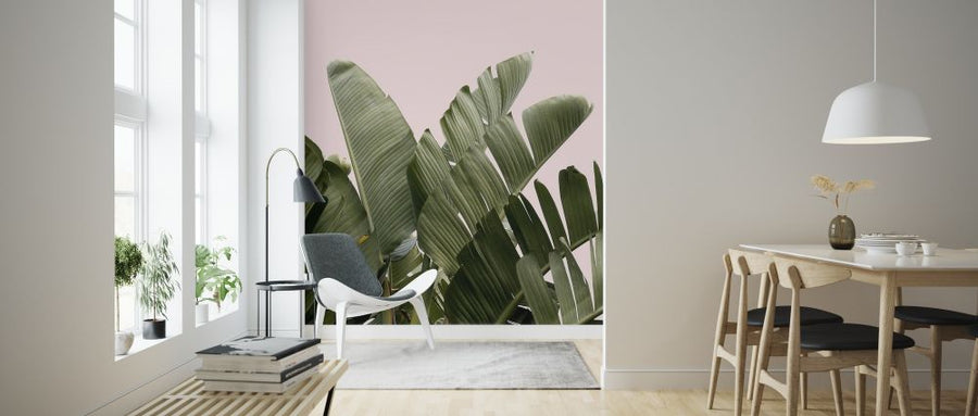 PHOTOWALL / Plant Light Pink Background (e313629)