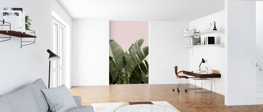 PHOTOWALL / Plant Light Pink Background (e313629)