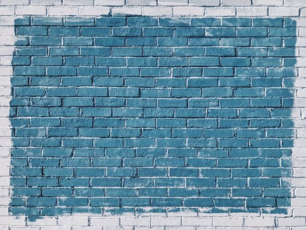 PHOTOWALL / White and Blue Brick Wall (e314389) | 輸入壁紙専門店