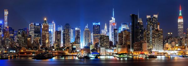 PHOTOWALL / New York City Night Skyline (e315807) | 輸入壁紙専門店