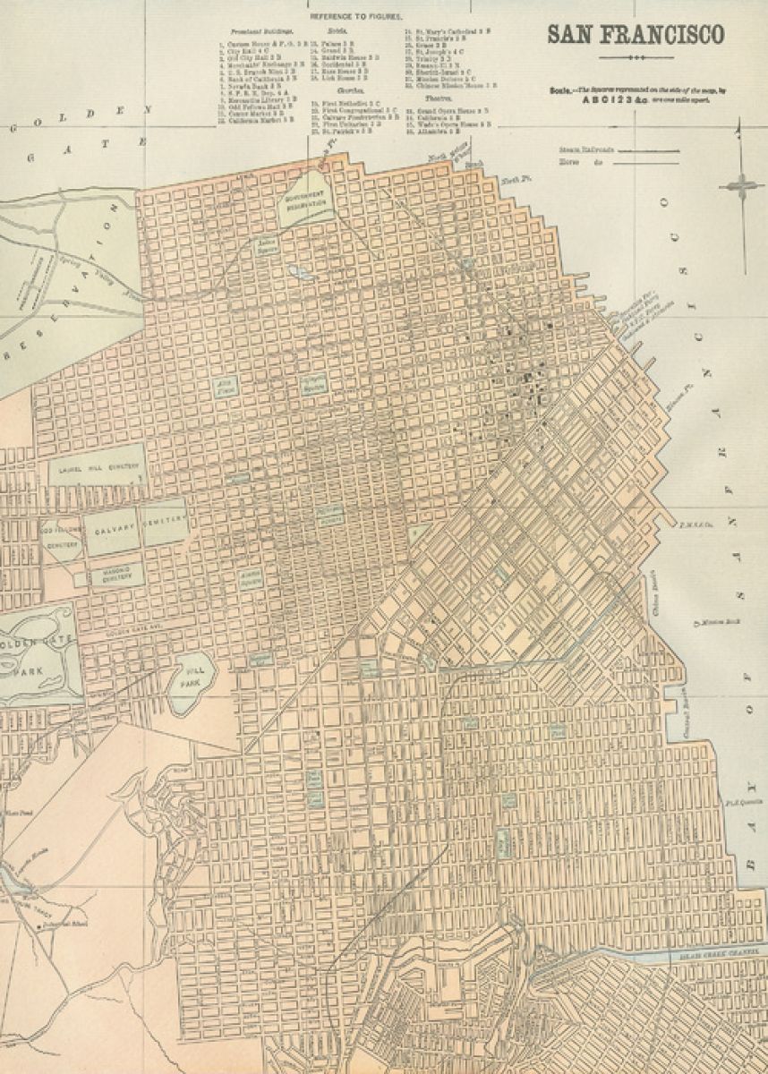 PHOTOWALL / San Francisco Map (e316456)