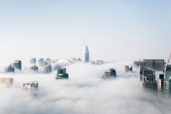 PHOTOWALL / Dubai Skyscrapers Above the Clouds (e316223)