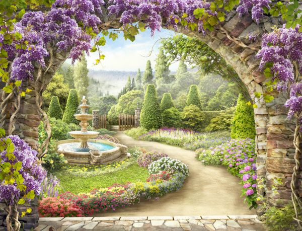 PHOTOWALL / Provence Garden (e317903) | 輸入壁紙専門店 WALPA