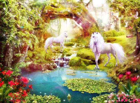 PHOTOWALL / Unicorns in Dreamy Landscape (e317712)