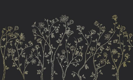 PHOTOWALL / Crescent Vegetative - Dark Grey (e318446)
