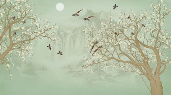 PHOTOWALL / Birds Home - Emerald (e318720)
