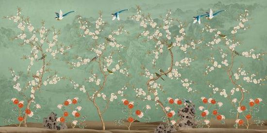 PHOTOWALL / Chinoiserie Garden - Emerald (e318750)