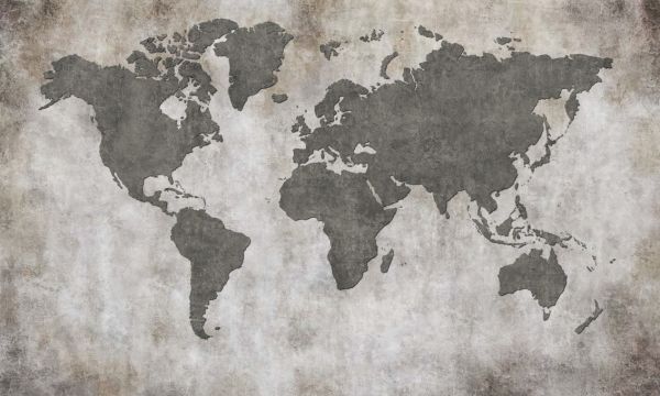 PHOTOWALL / Frayed Wall World Map (e319125)