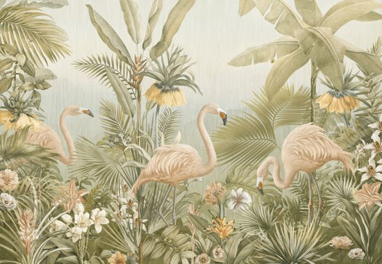 PHOTOWALL / Flamingo Eden - Sepia (e319236)