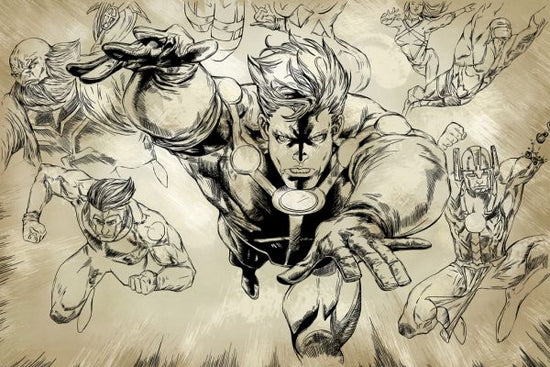 PHOTOWALL / Superheros - Sepia (e320288)