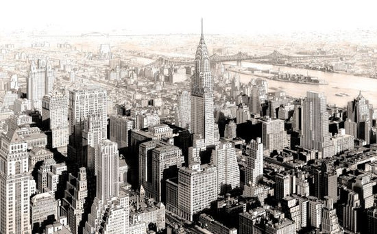 PHOTOWALL / New York City Sketch - Sepia (e320827)